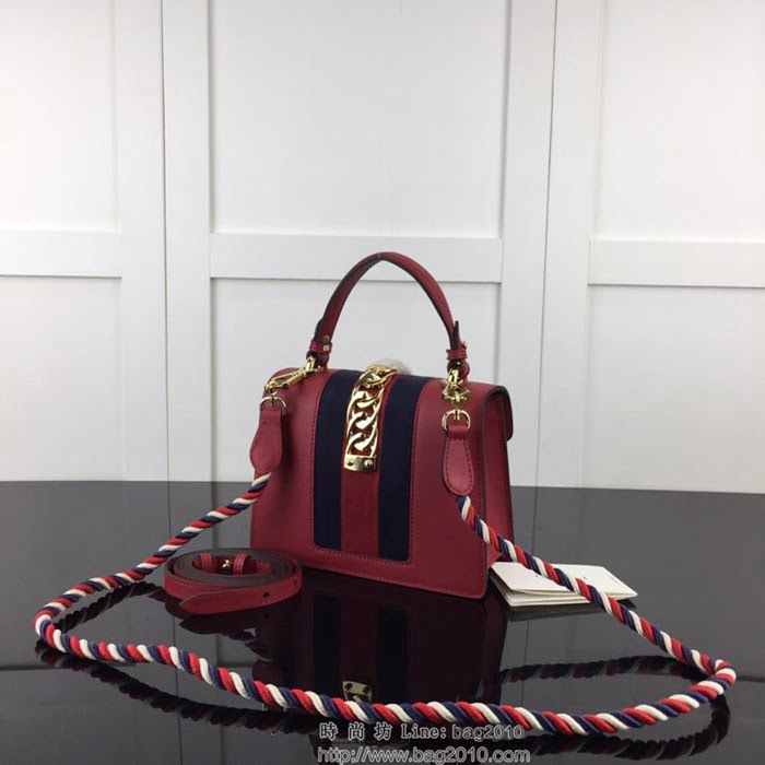 GUCCI古馳 新款 專櫃品質 原單 470270 紅色 手提 單肩 斜挎包HY1327